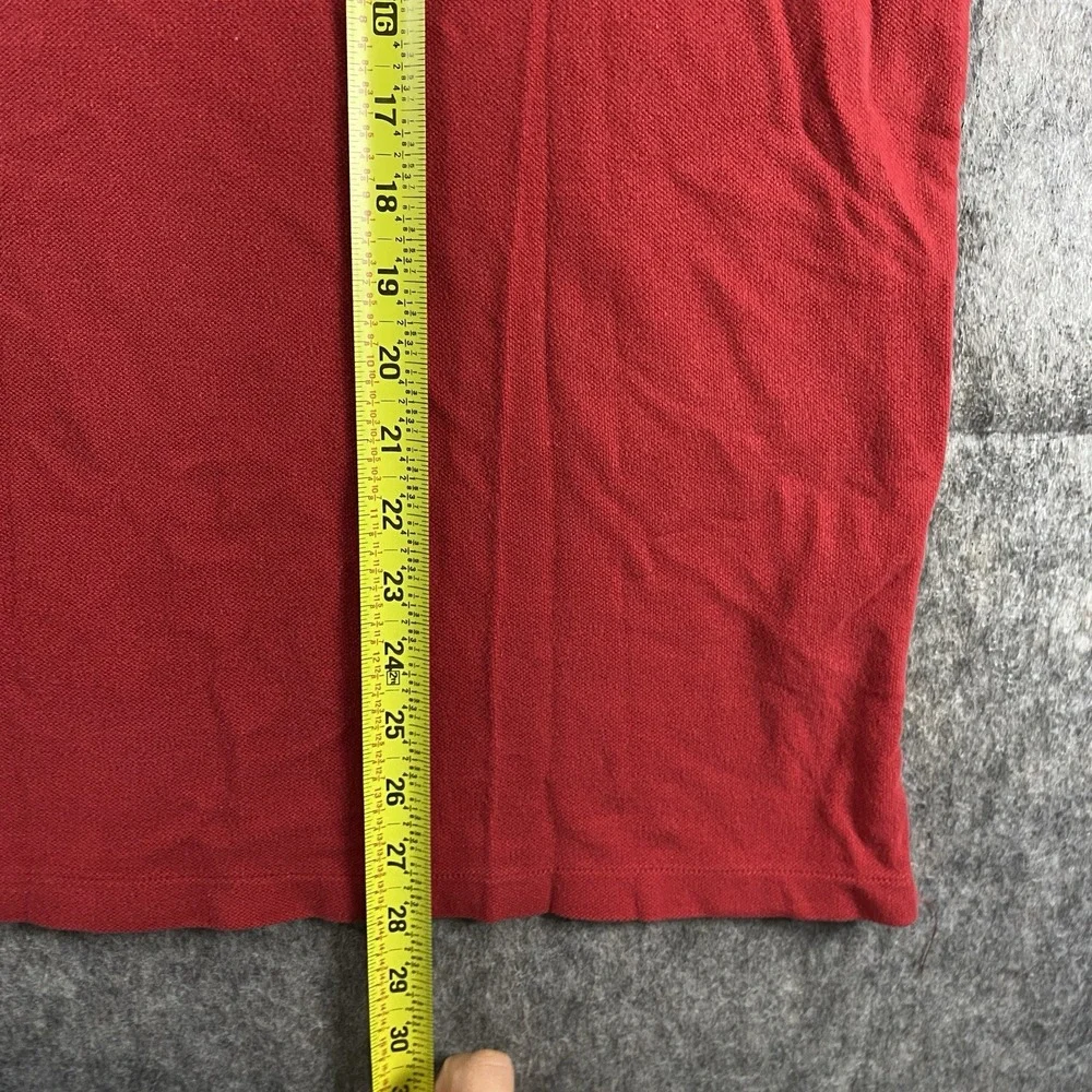 Vintage Polo Ralph Lauren Script Logo Shirt‎ Men's Large Red Short Sleeve #67